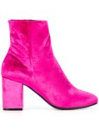 Balenciaga Pink Velvet Ville 85 Boots - Pink & Purple