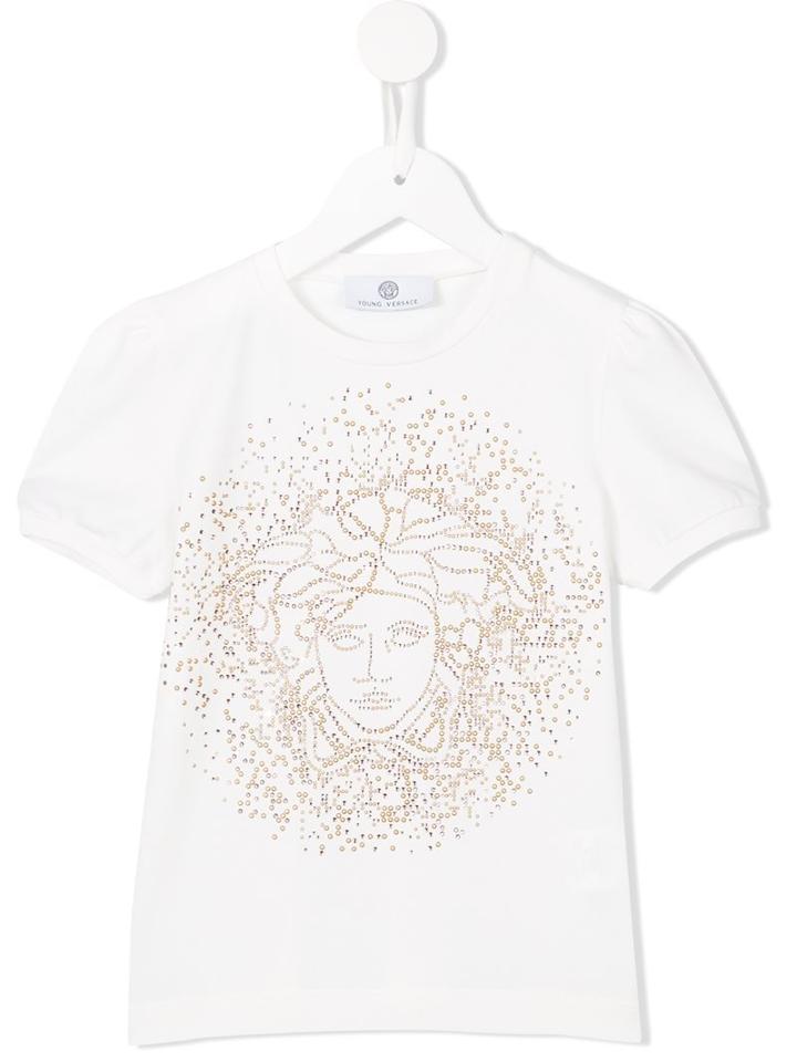 Young Versace Medusa T-shirt, Girl's, Size: 8 Yrs, White