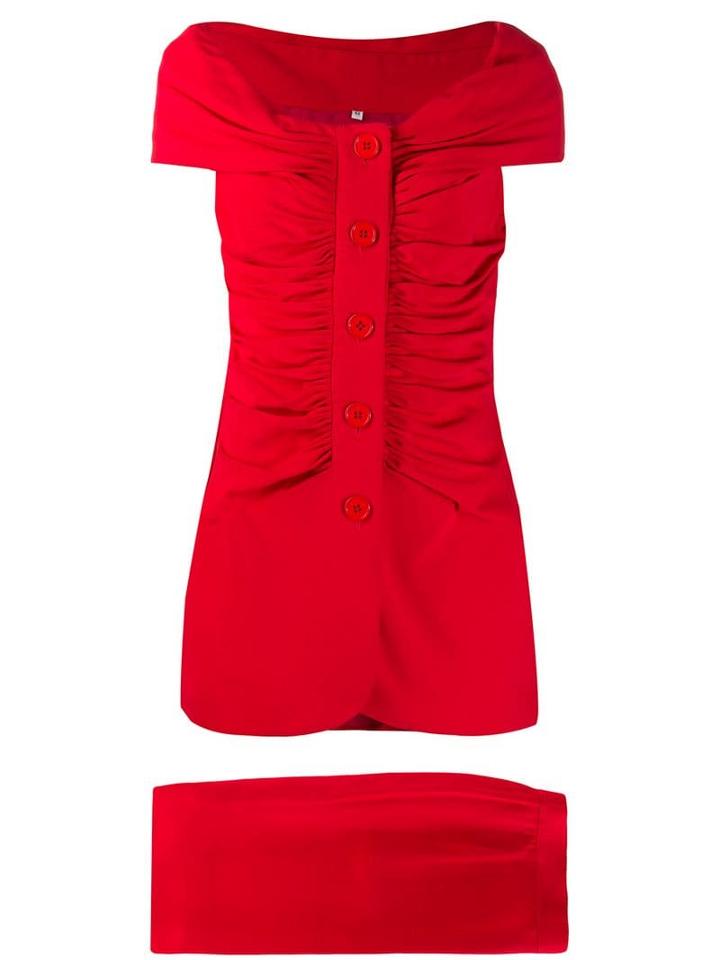 Gianfranco Ferré Pre-owned Gathered Skirt & Blouse Set