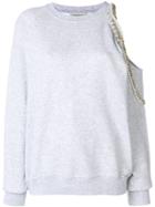 Forte Dei Marmi Couture Cindy Crawford Embellished Sweatshirt - Grey