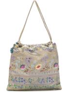 Etro Floral Print Shoulder Bag, Women's, Nude/neutrals, Viscose/suede