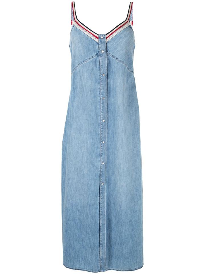 Ermanno Scervino Denim Slip Dress - Blue