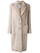 Ermanno Scervino Single Breasted Coat, Women's, Size: 44, Nude/neutrals, Cupro/viscose/alpaca/virgin Wool