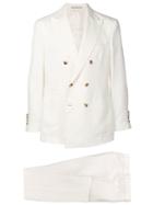 Brunello Cucinelli Double Breasted Suit Set - White
