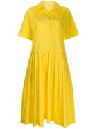 Odeeh Pleated Midi Dress - Yellow