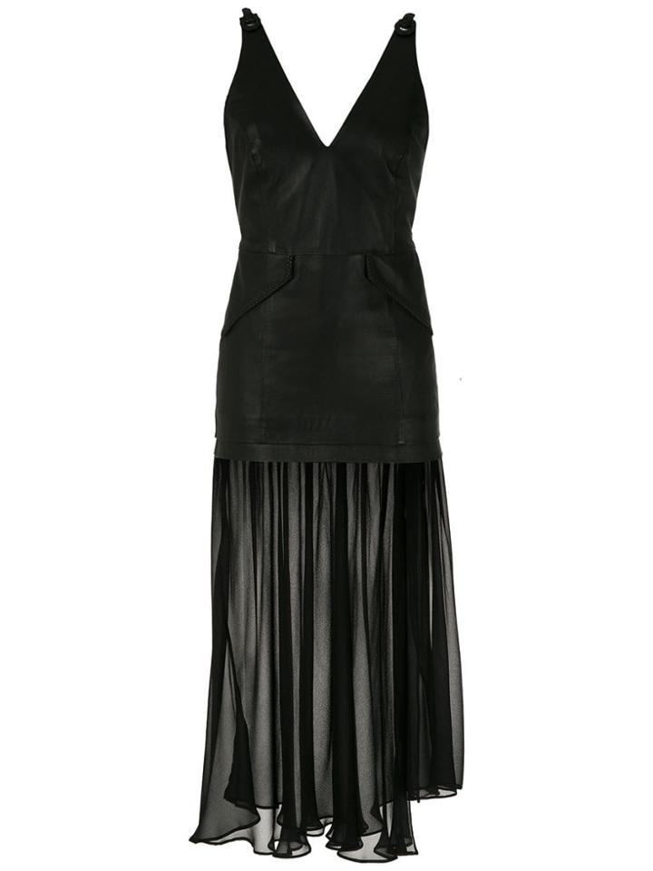 Andrea Bogosian Leather Midi Dress - Black