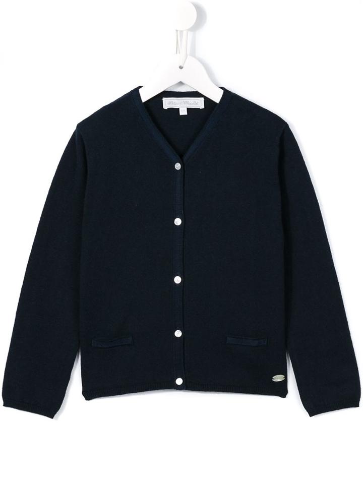 Tartine Et Chocolat V-neck Cardigan, Kids Unisex, Size: 8 Yrs, Blue, Cotton/angora
