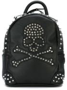 Philipp Plein Pirate Backpack, Black, Calf Leather