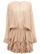 Faith Connexion Lace Detail Ruffled Dress - Nude & Neutrals