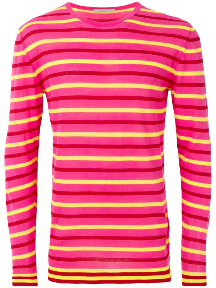 Ermanno Scervino Striped Pattern Sweater - Pink & Purple
