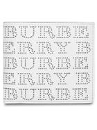 Burberry Perforated Logo Leather International Bifold Wallet - White