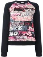 Giamba Print Detail Sweatshirt, Women's, Size: 42, Black, Cotton/polyester
