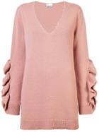 Red Valentino Ruffled Appliqué Jumper - Pink