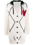 Red Valentino Red(v) Argyle Knitted Cardigan - Neutrals