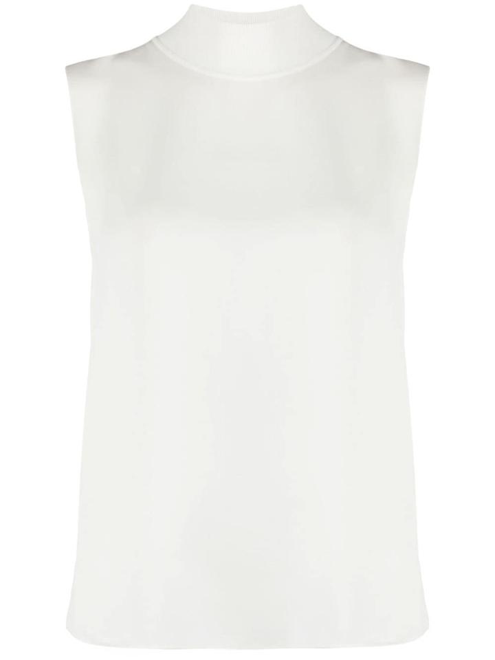 Theory Knitted Collar Tank Top - White