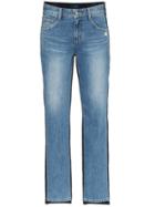 Sjyp Mid Rise Corduroy Straight Jeans - Blue