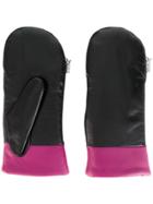 Kenzo Contrast Trim Fingerless Gloves - Black
