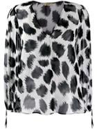 Liu Jo Two Tone Printed Blouse - Black