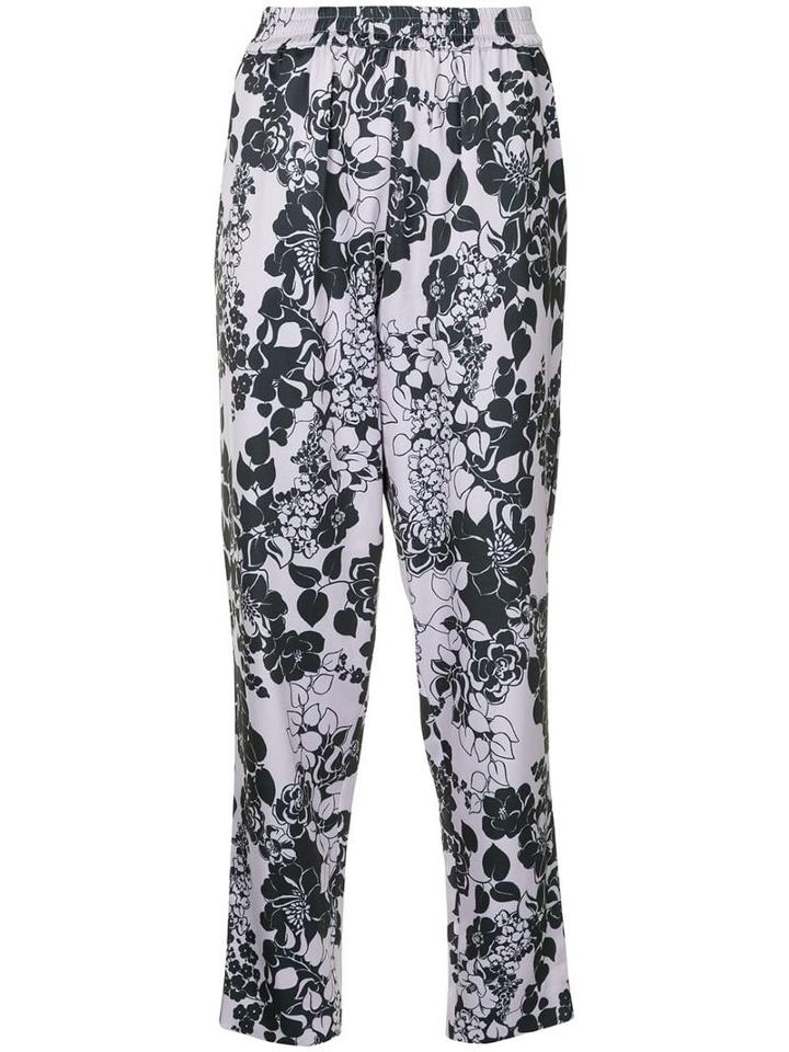 Layeur Printed Tapered Trousers - Pink