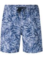 Z Zegna Leaf Print Bermuda Shorts - Blue