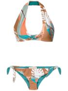 Adriana Degreas 'tropiques' Halterneck Bikini Set - Azul Heritage