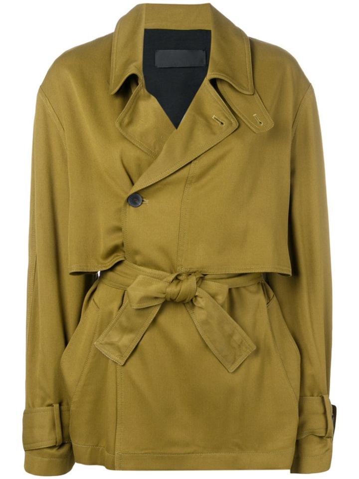 Haider Ackermann Tie Waist Trench Coat - Green