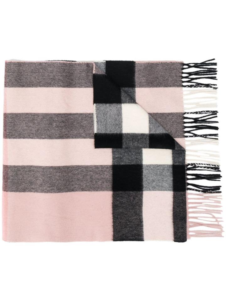 Burberry Cashmere Check Scarf - Pink