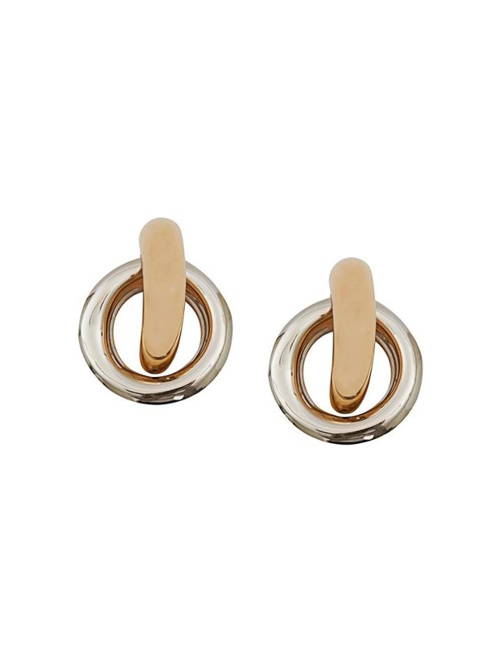 Jw Anderson Double Link Earrings - Silver