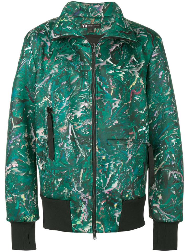 Y-3 Funnel Neck Bomber Jacket - Green