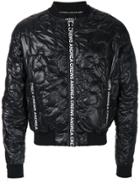 Andrea Crews Quilted Effect Bomber Jacket - Black