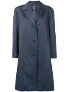 Burberry Vintage Single Breasted Trench Coat - Blue