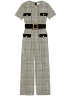 Gucci Prince Of Wales Wool Jumpsuit - Grey
