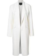 Alexander Wang Shawl Collar Coat, Women's, Size: Xs, White, Spandex/elastane/virgin Wool