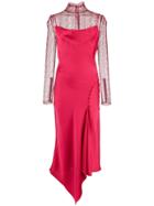 Jonathan Simkhai Lingerie Lace Overlay Dress - Red