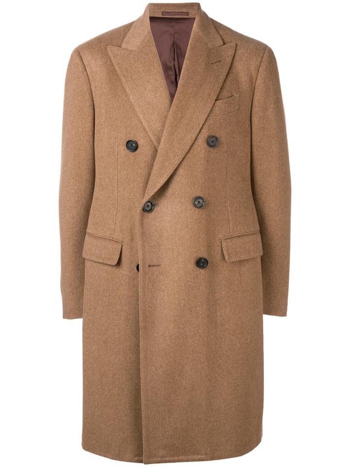 Lardini Boxy Double-breasted Coat - Neutrals