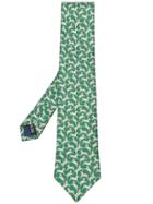 Salvatore Ferragamo Horse Print Tie - Green