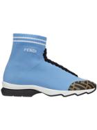 Fendi Sock Style Sneakers - F15el-azul Cl White+tob. Bl
