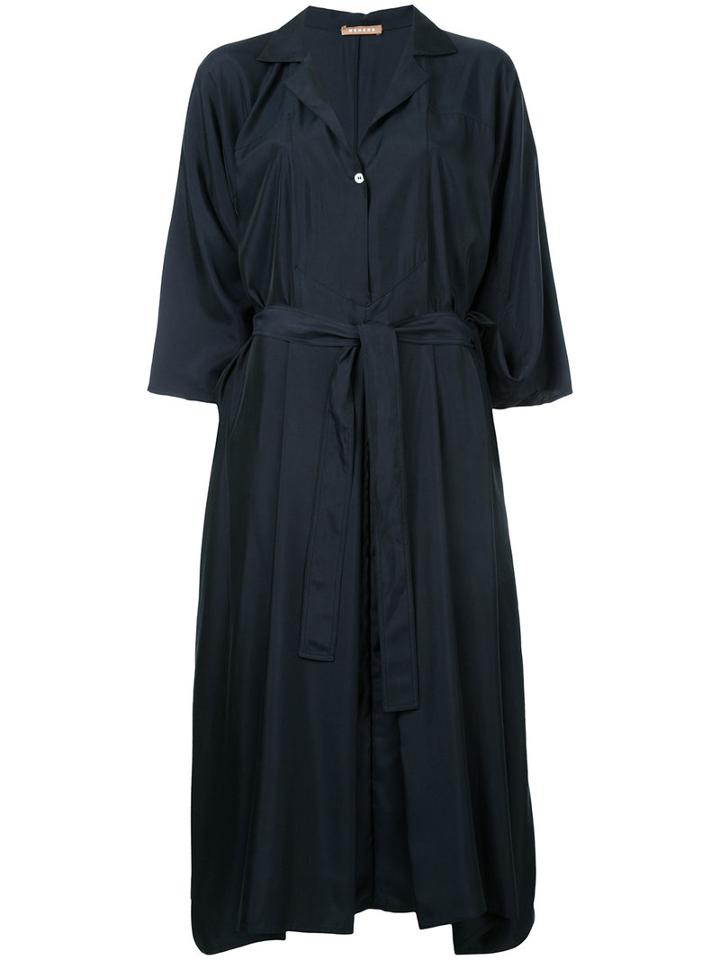 Nehera - 'direl' Oversized Shirt Dress - Women - Polyester/cupro - Xs, Black, Polyester/cupro