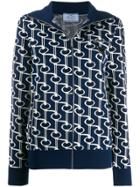 Prada Intarsia Knitted Jacket - Blue