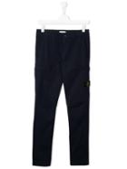 Stone Island Junior Teen Straight Leg Chinos - Blue
