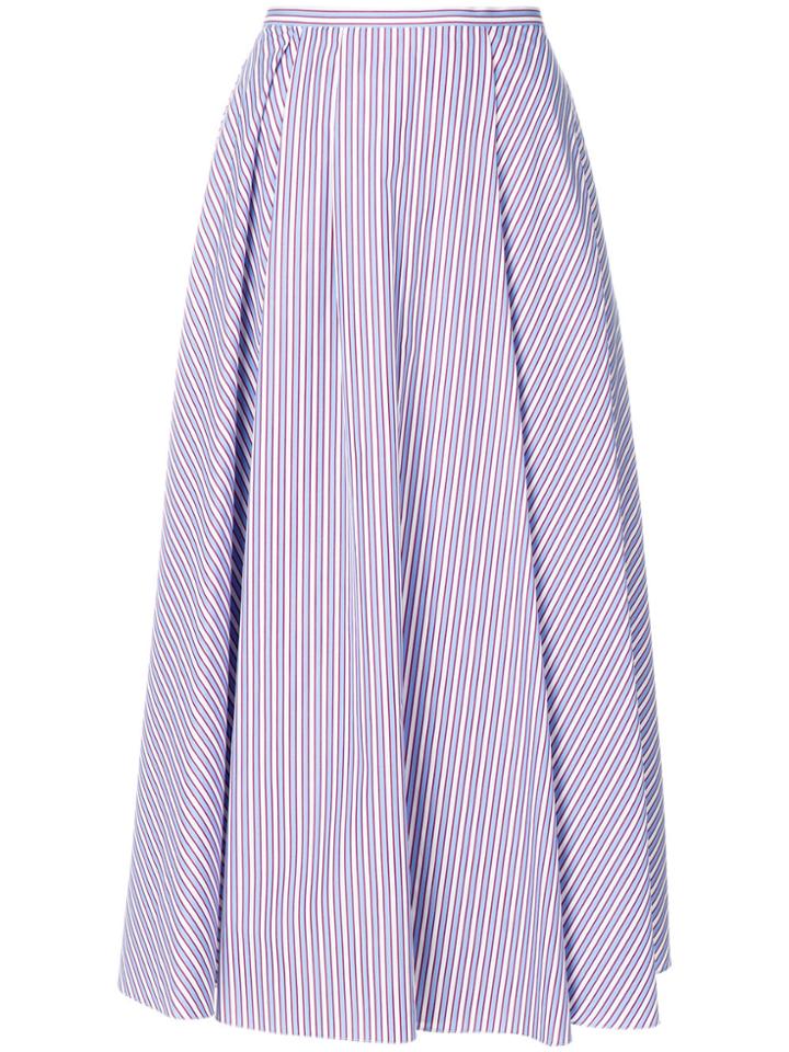 Rochas Striped A-line Skirt - Blue