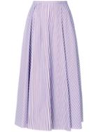 Rochas Striped A-line Skirt - Blue