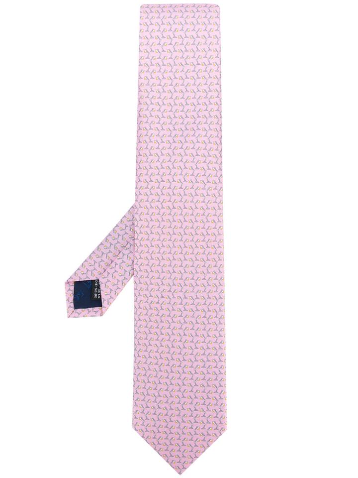 Salvatore Ferragamo Lantern Pattern Tie - Pink & Purple