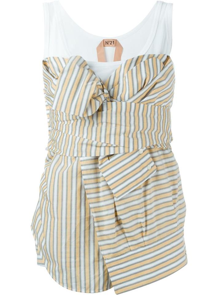 No21 Stripe Knot Detail Tank