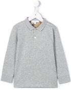 Burberry Kids Logo Polo Shirt, Boy's, Size: 10 Yrs, Grey
