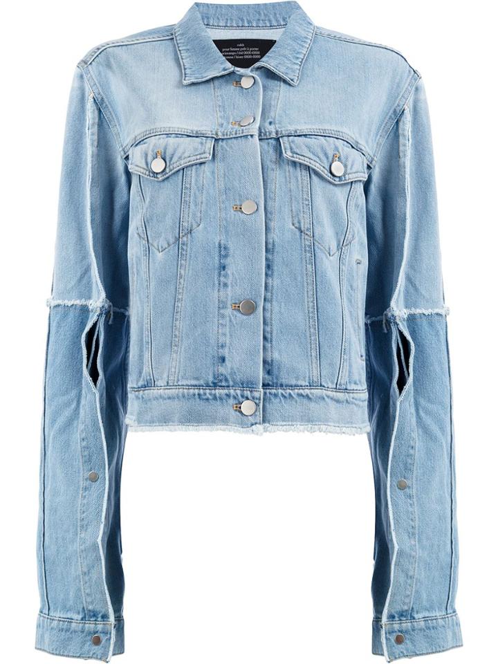 Greg Lauren Oversized Sleeve Jacket - Blue