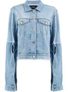 Greg Lauren Oversized Sleeve Jacket - Blue