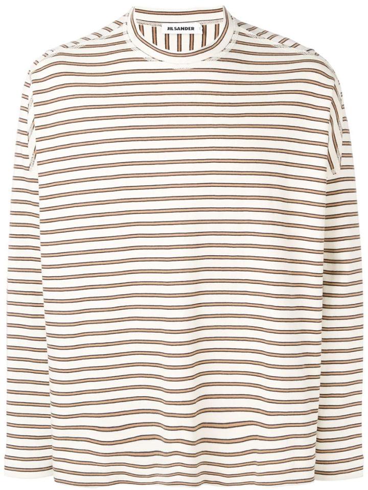 Jil Sander Striped Sweatshirt - Neutrals