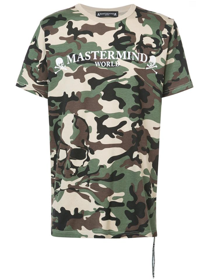 Mastermind World Logo Camouflage Print T-shirt - Green