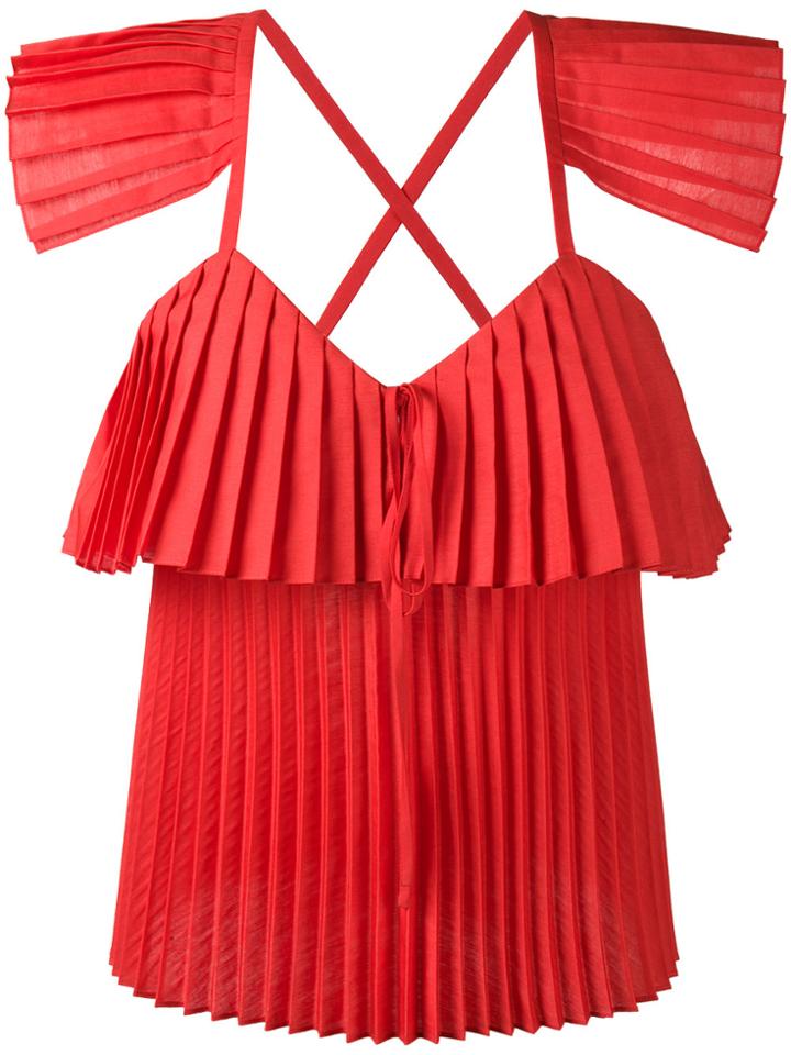 Rosie Assoulin Cranes In The Sky Top - Red